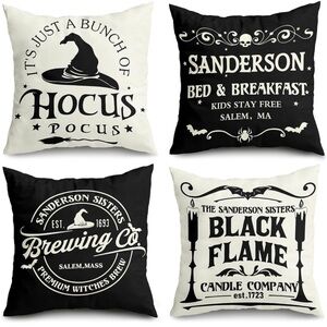 4 pc Halloween Decorations Pillow Covers